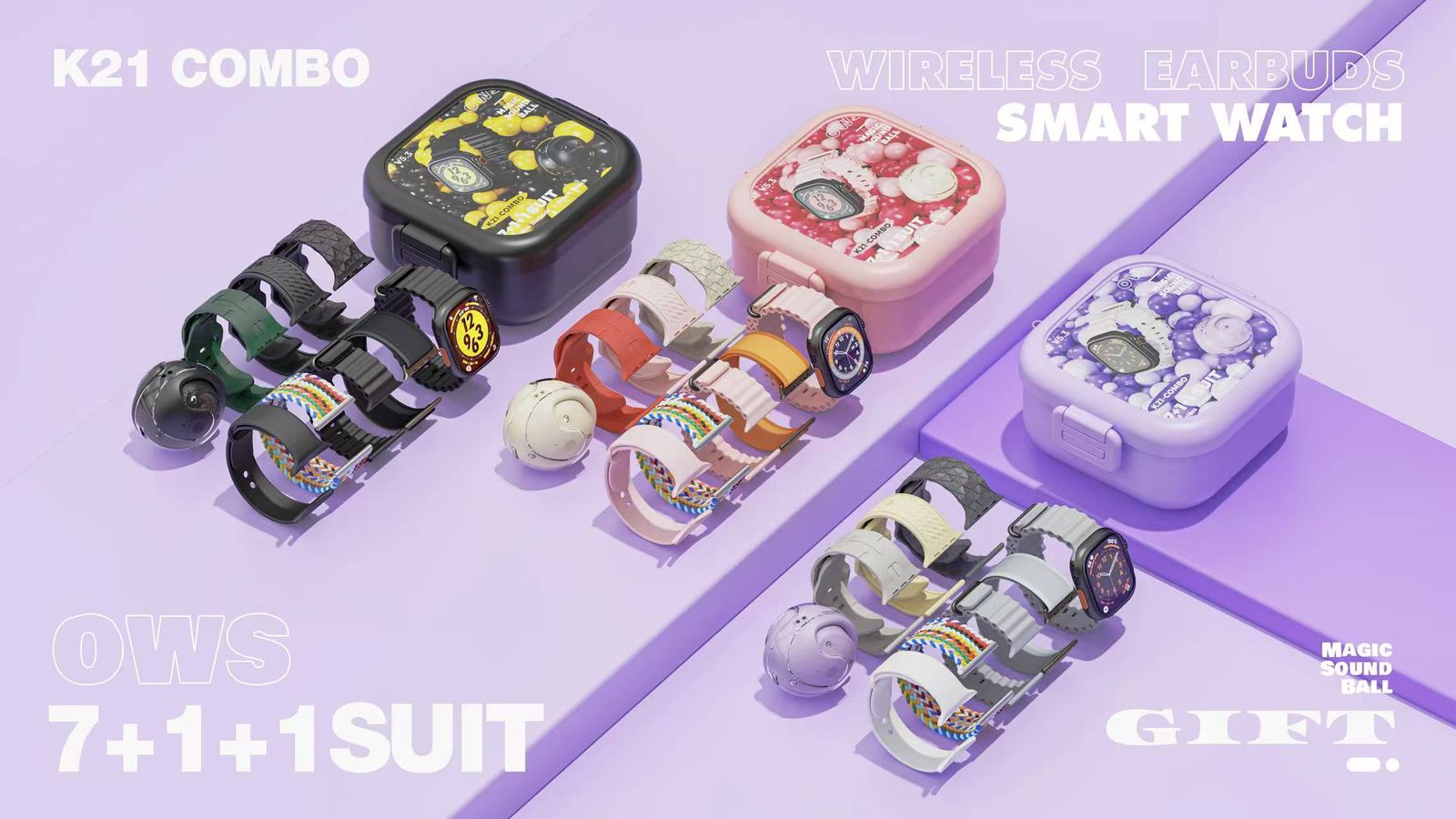 Combo SmartWatch K21 Escuche Deportivo